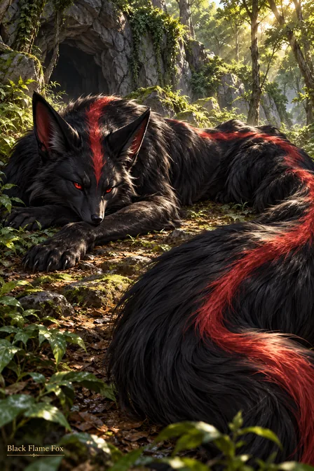 Black Flame Demon Fox