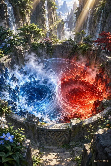 Ice and Fire Yin Yang Well