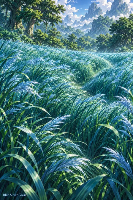 Blue Silver Grass