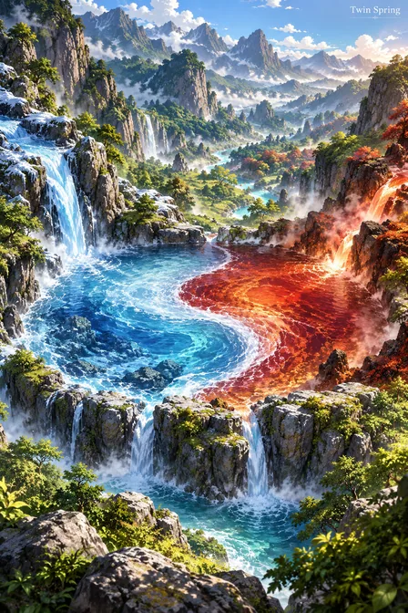 Ice and Fire Yin Yang Well