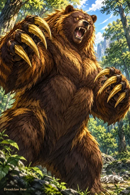 Dark-Gold Dreadclaw Bear