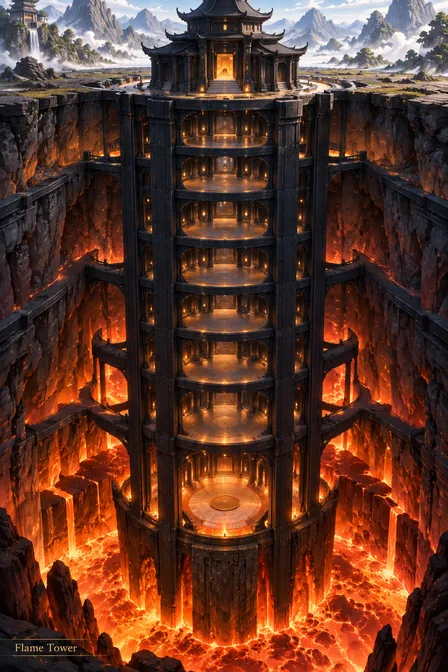 Heavenly Flame Qi Refining Tower