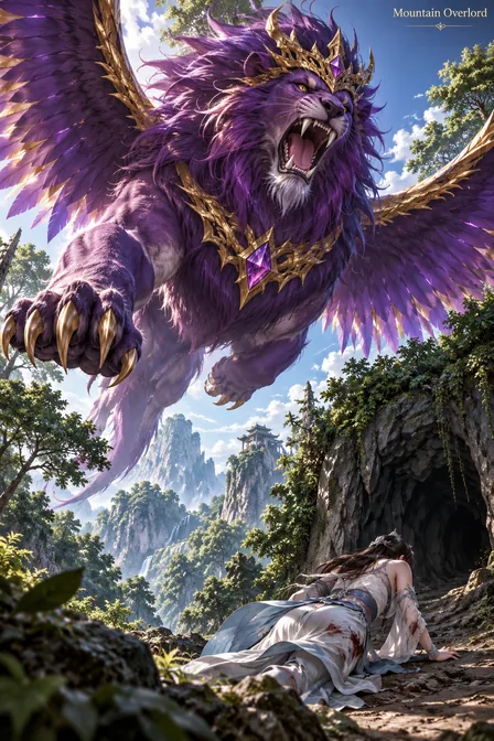 Amethyst Winged Lion King