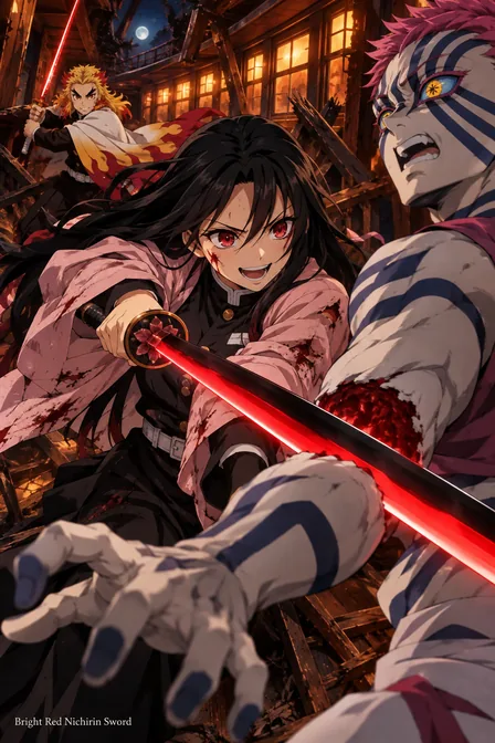 Bright Red Nichirin Sword