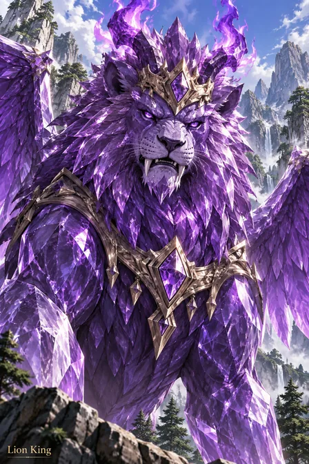 Amethyst Winged Lion King