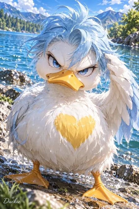 Moistening Duck