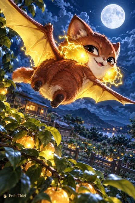 Sparkling Flying Cat