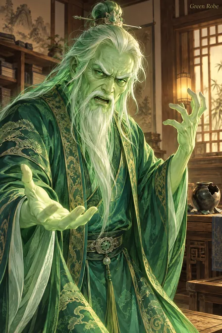 Green Robe Old Man