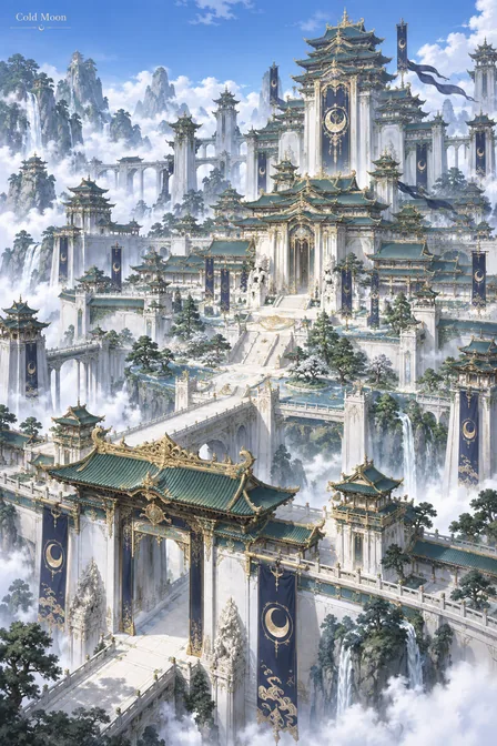 Snow Moon Cloud Heaven Pavilion