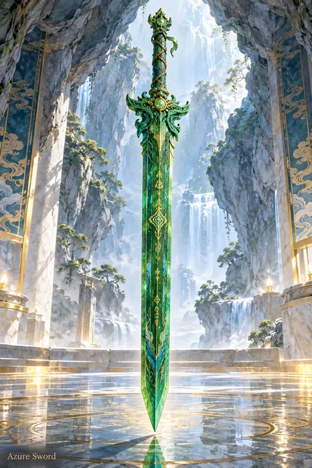 Azure Resolution Cloud Piercing Sword