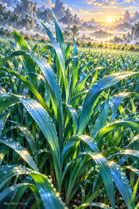 Blue Silver Grass