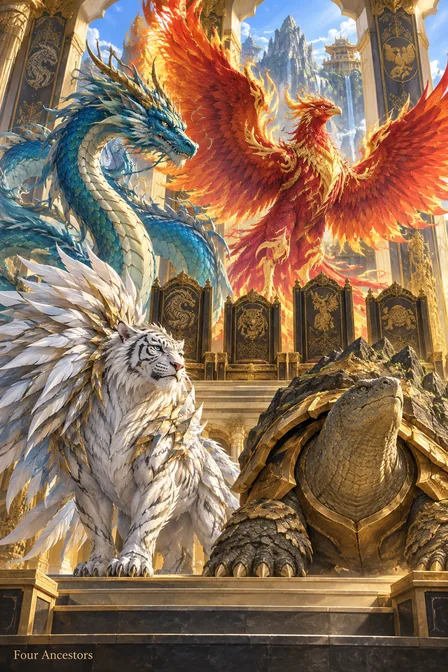 Four Divine Beasts Family