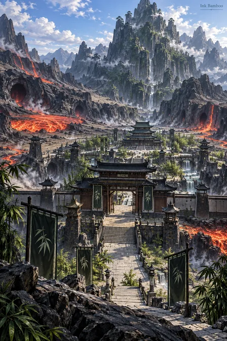 Ink Bamboo Mountain